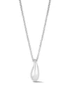 Dower & Hall Small Pebble Droplet Pendant In 银色