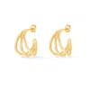 Dower & Hall Small Triple Row Waterfall Hoops In Pattern
