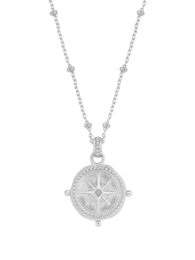 Dower & Hall Small True North Talisman Necklace In Silver