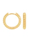 Dower & Hall Small Twist Hoop Earrings In Gold