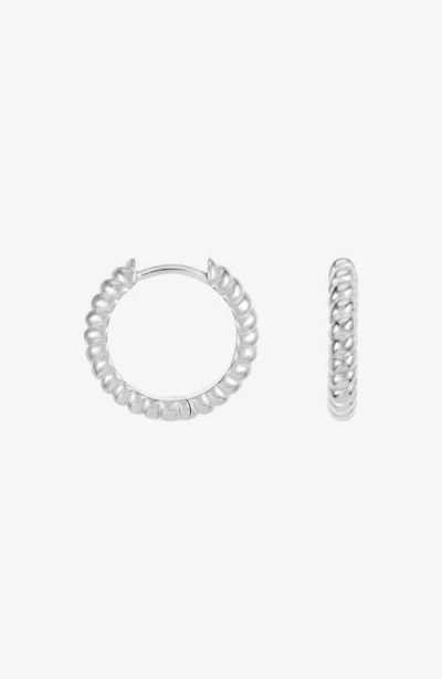 Dower & Hall Small Twist Hoops In Metallic