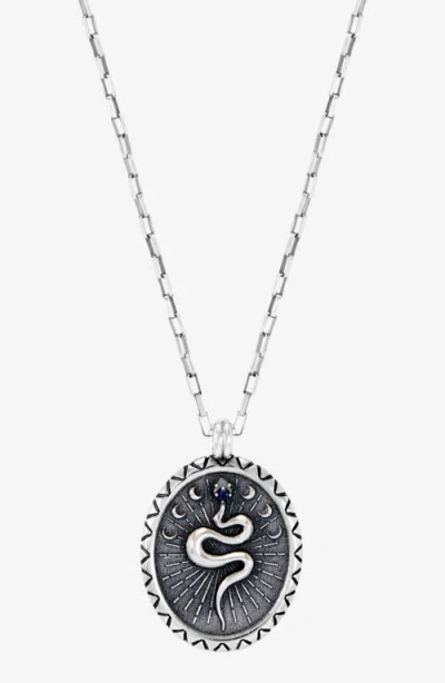 Dower & Hall Snake Talisman Necklace In Red