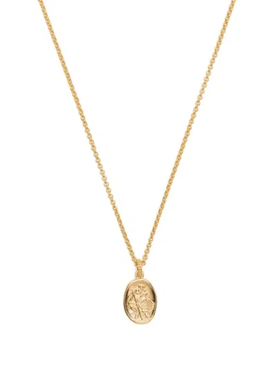 Dower & Hall St. Christopher Pendant Necklace In Gold