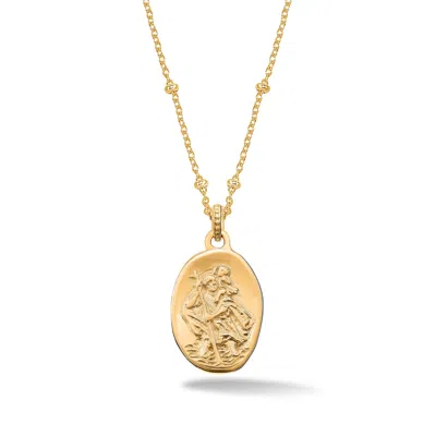 Dower & Hall St. Christopher Talisman Necklace In Gold