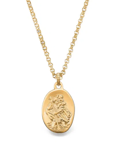 Dower & Hall St. Christopher Talisman Necklace In Gold