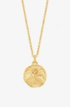 Dower & Hall St. Michael Talisman Necklace In Gold