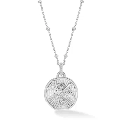 Dower & Hall St. Michael Talisman Necklace In Silver
