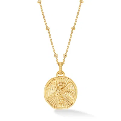 Dower & Hall St. Michael Talisman Necklace In Gold
