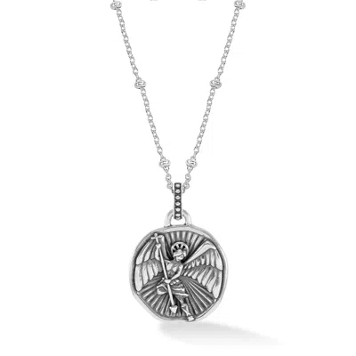 Dower & Hall St. Michael Talisman Necklace In Black