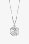 Dower & Hall St. Michael Talisman Necklace In Metallic