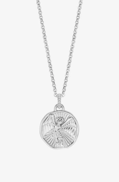 Dower & Hall St. Michael Talisman Necklace In Metallic