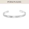 Dower & Hall Stampable Hammered Nomad Bangle In Silver