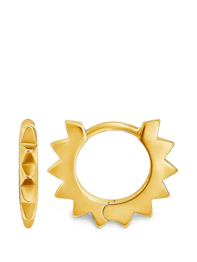 Dower & Hall Star Huggie Hoop Earrings In Gold