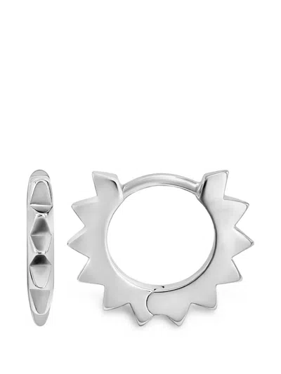 Dower & Hall Star Huggie Hoops Earrings In Silver