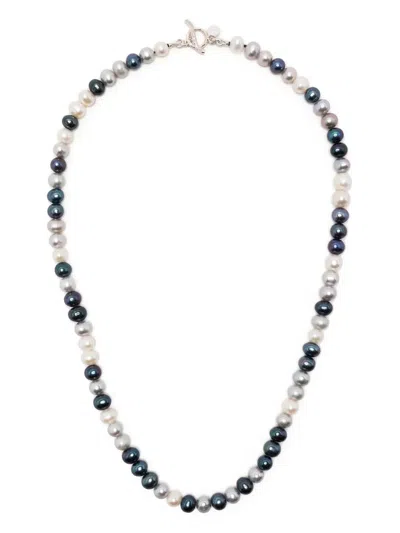Dower & Hall Story Freshwater-peark Necklace In Blau