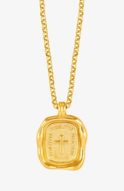 Dower & Hall Success Talisman Necklace In Gold