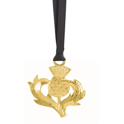 Dower & Hall Thistle Christmas Decoration In Gold