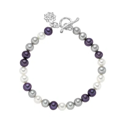 Dower & Hall Timeless Mixed Freshwater Pearl Bracelet In Blue