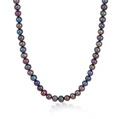 Dower & Hall Timeless Peacock Freshwater Pearl Necklace In Black