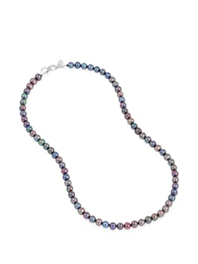 Dower & Hall Timeless Peacock Freshwater Pearl Necklace In Multi