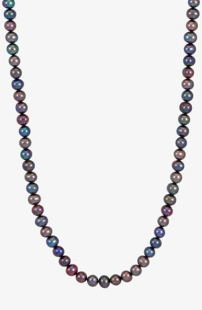 Dower & Hall Timeless Peacock Freshwater Pearl Necklace In Multi