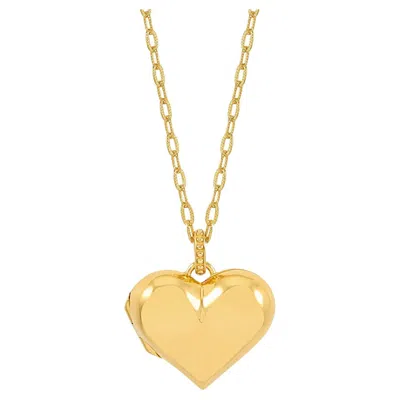 Pre-owned Dower & Hall Treasured Heart Locket In 18ct Gold Vermeil In Multi