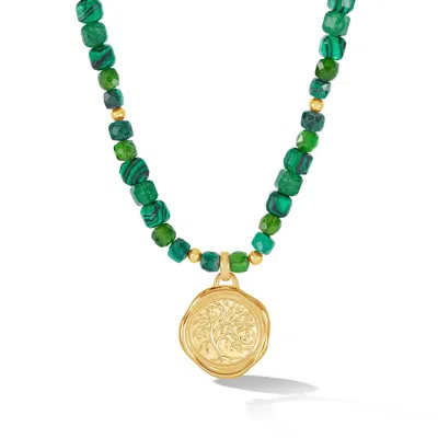 Dower & Hall 'tree Of Life' Beaded Narrative™ Talisman Necklace In Gold