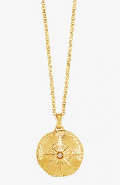 Dower & Hall True North Diamond Locket In Gold