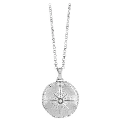 Pre-owned Dower & Hall True North Diamond Locket In Sterling Silver In Multi