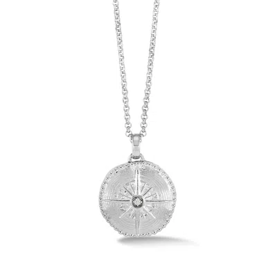 Dower & Hall True North Diamond Photo Locket In Silver