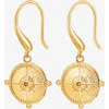 Dower & Hall True North Story Drop Earrings In Brown