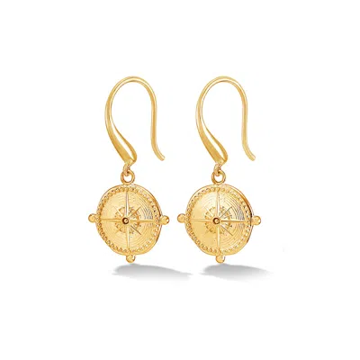 Dower & Hall True North Story Drop Earrings In Gold