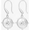 Dower & Hall True North Story Drop Earrings In Silver