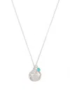 Dower & Hall Turquoise-embellished Pendant Necklace In Silber