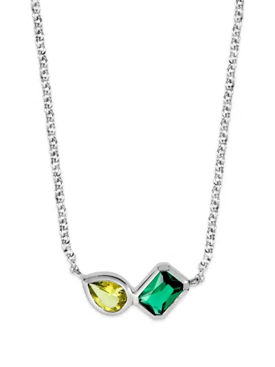 Dower & Hall Tutti Frutti Garnet And Peridot Necklace In Metallic