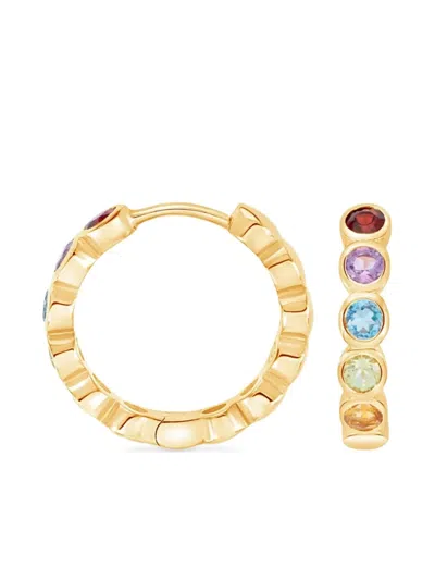 Dower & Hall Tutti Frutti Huggie Hoops In Gold