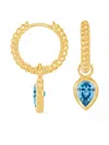 Dower & Hall Twist Huggie Charm Hoop Earrings In Gold