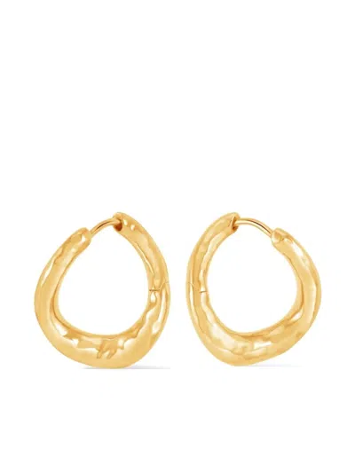 Dower & Hall Twist Huggie Hoop Earrings In Gold
