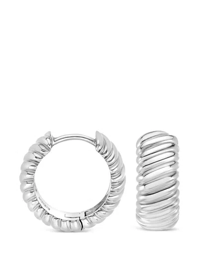 Dower & Hall Twist Huggie Hoop Earrings In Neutral
