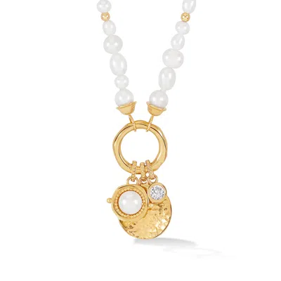 Dower & Hall 'venus' Beaded Narrative™ Talisman Charm Necklace In Gold