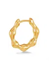 Dower & Hall Gold Men's Single Waterfall Hinged Hoop In Vermeil In Gold