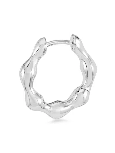 Dower & Hall Men's Single Waterfall Hinged Hoop In Silver