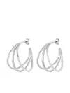 Dower & Hall Waterfall Hoops In Metallic