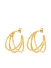 Dower & Hall Waterfall Hoops In Gold