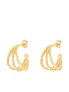 Dower & Hall Waterfall Hoops In Gold