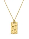 Dower & Hall Men's Waterfall Id Tag Pendant In Gold Vermeil In Gold