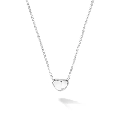 Dower & Hall Waterfall Mini Heart Pendant In Metallic