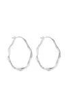 Dower & Hall Waterfall Oval Hoop Earrings In Silver