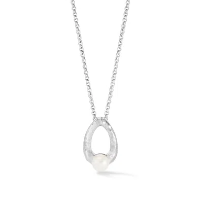 Dower & Hall Waterfall Pearl Droplet Pendant In Silver,gold,white