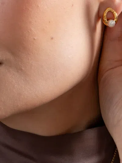 Dower & Hall Waterfall Stud Earrings In Gold